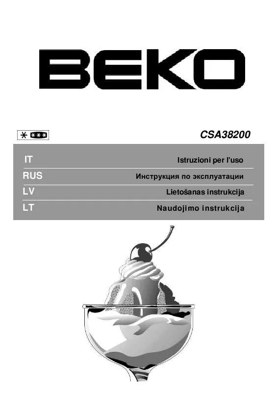 Mode d'emploi BEKO CSA38200