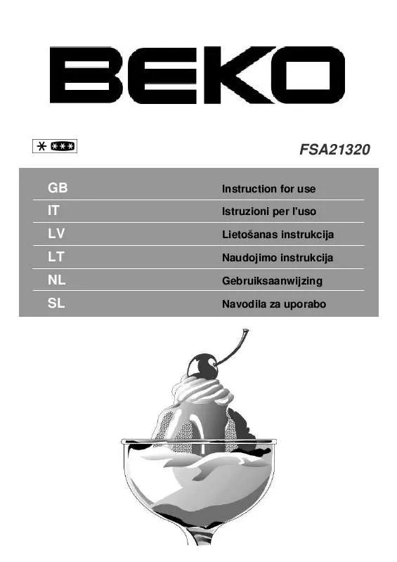 Mode d'emploi BEKO FSA21320