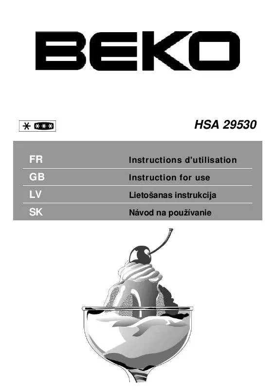 Mode d'emploi BEKO HSA 29530