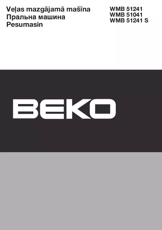 Mode d'emploi BEKO WMB 51041