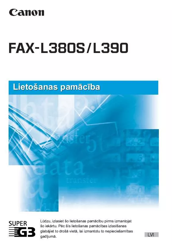 Mode d'emploi CANON FAX-L380S