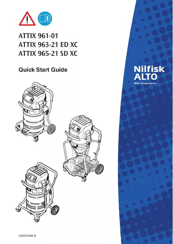 Mode d'emploi NILFISK ATTIX 963-21 ED XC