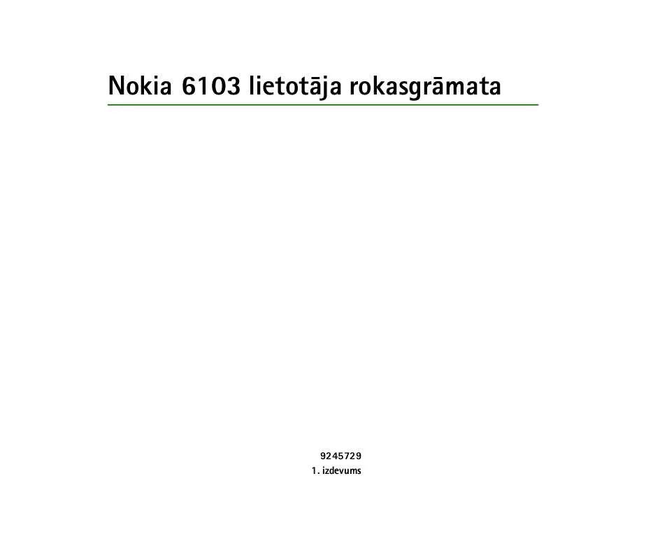 Mode d'emploi NOKIA 6103