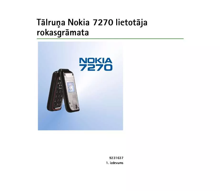 Mode d'emploi NOKIA 7270