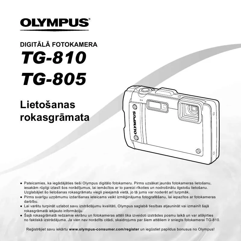 Mode d'emploi OLYMPUS TG-805