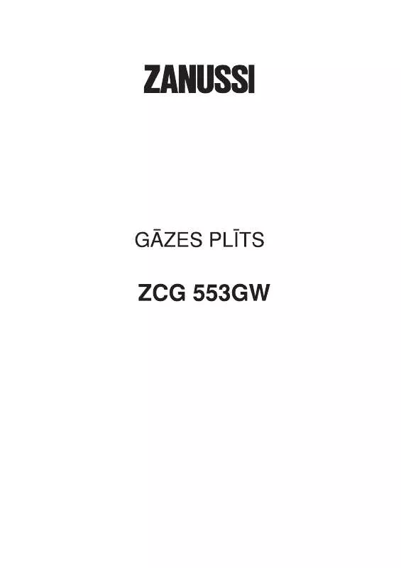 Mode d'emploi ZANUSSI ZCG553GW