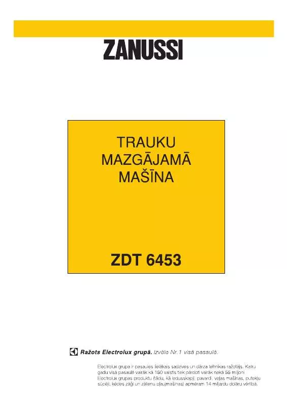 Mode d'emploi ZANUSSI ZDT6453