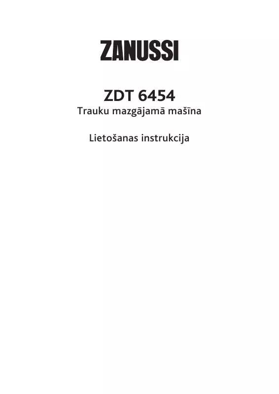 Mode d'emploi ZANUSSI ZDT6454