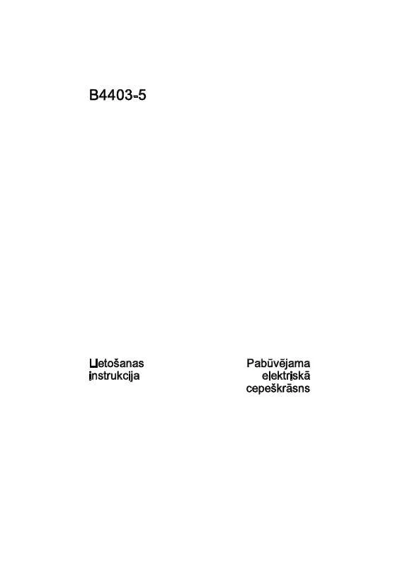 Mode d'emploi AEG-ELECTROLUX B4403-5-W