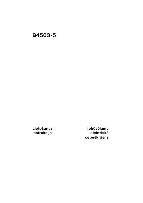 Mode d'emploi AEG-ELECTROLUX B4503-5-M