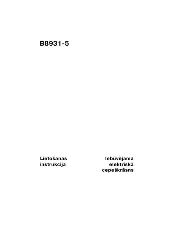 Mode d'emploi AEG-ELECTROLUX B8931-5-M