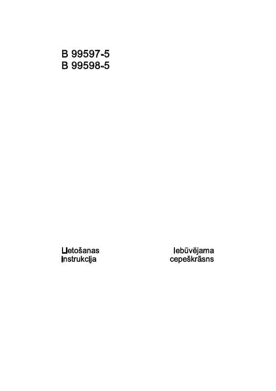 Mode d'emploi AEG-ELECTROLUX B99597-5-M