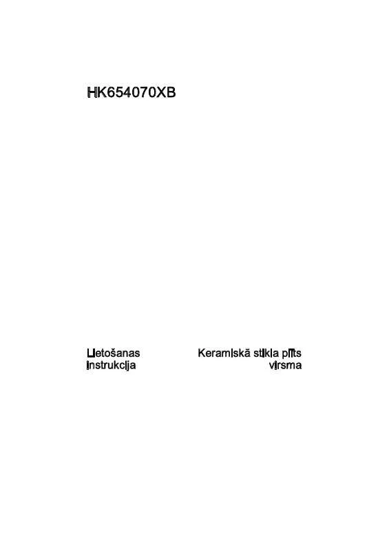 Mode d'emploi AEG-ELECTROLUX HK654070XB