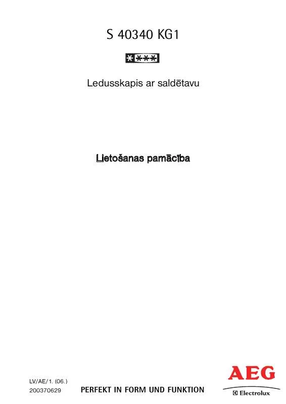 Mode d'emploi AEG-ELECTROLUX S40340KG1