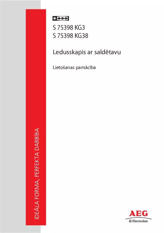Mode d'emploi AEG-ELECTROLUX S75398KG38