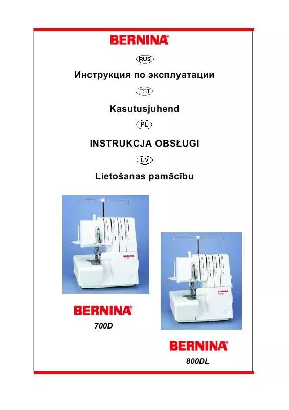 Mode d'emploi BERNINA 800DL