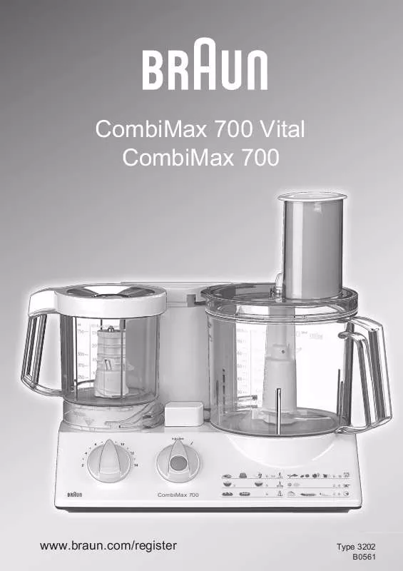 Mode d'emploi BRAUN COMBIMAX 700 VITAL