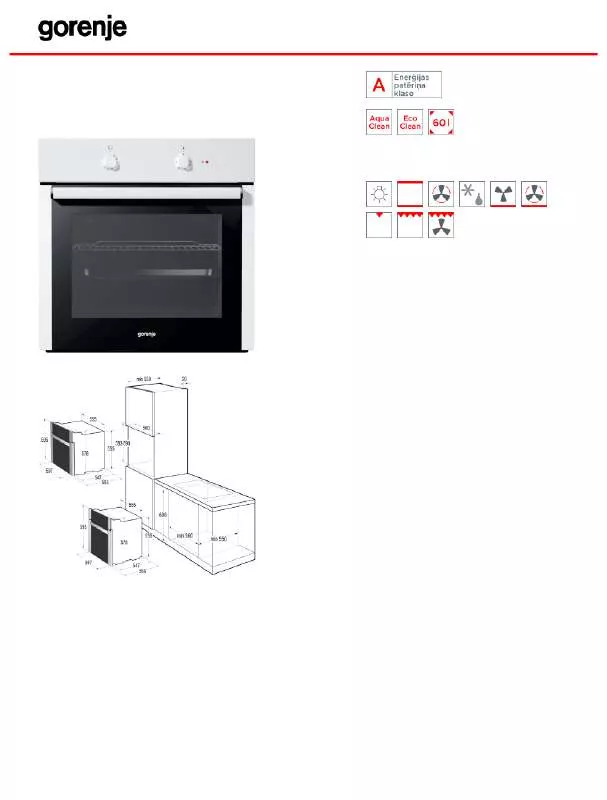 Mode d'emploi GORENJE BO7110AW