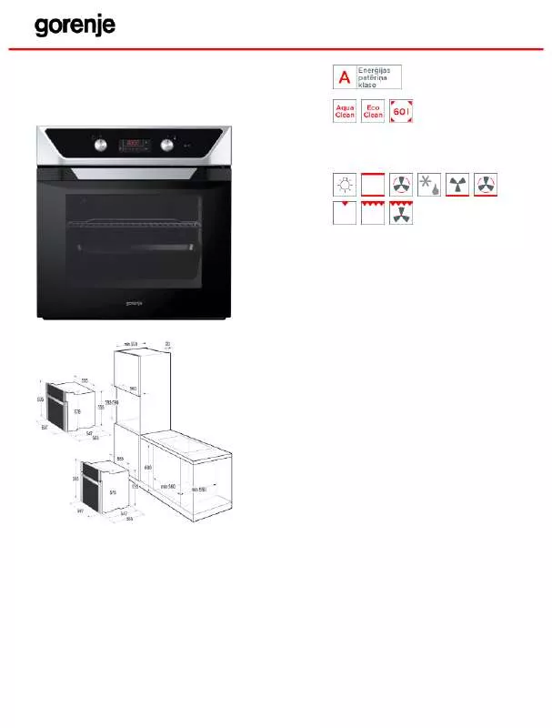 Mode d'emploi GORENJE BO7310BX