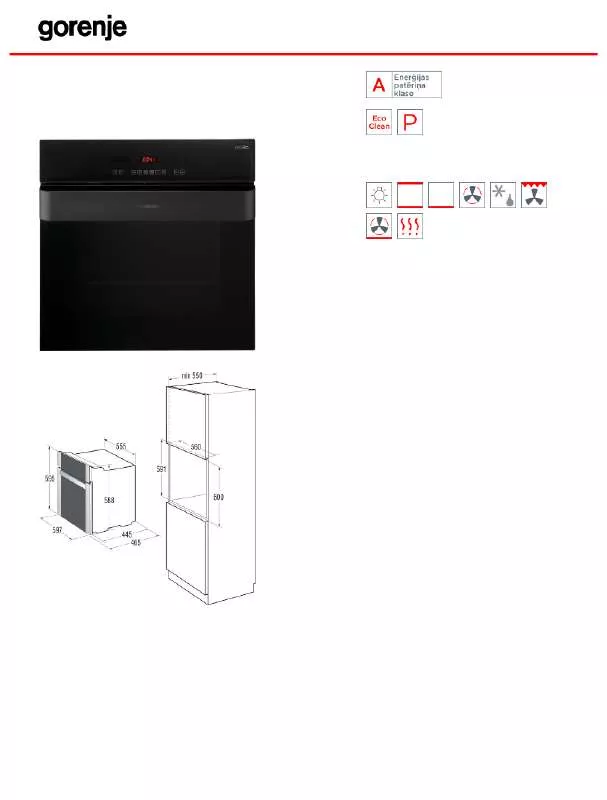 Mode d'emploi GORENJE BP-ORA-S