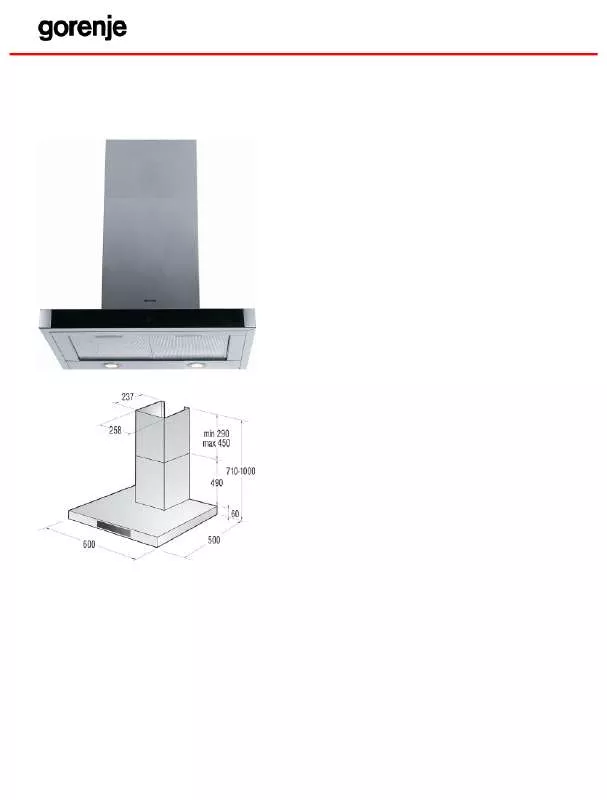 Mode d'emploi GORENJE DT6545AX