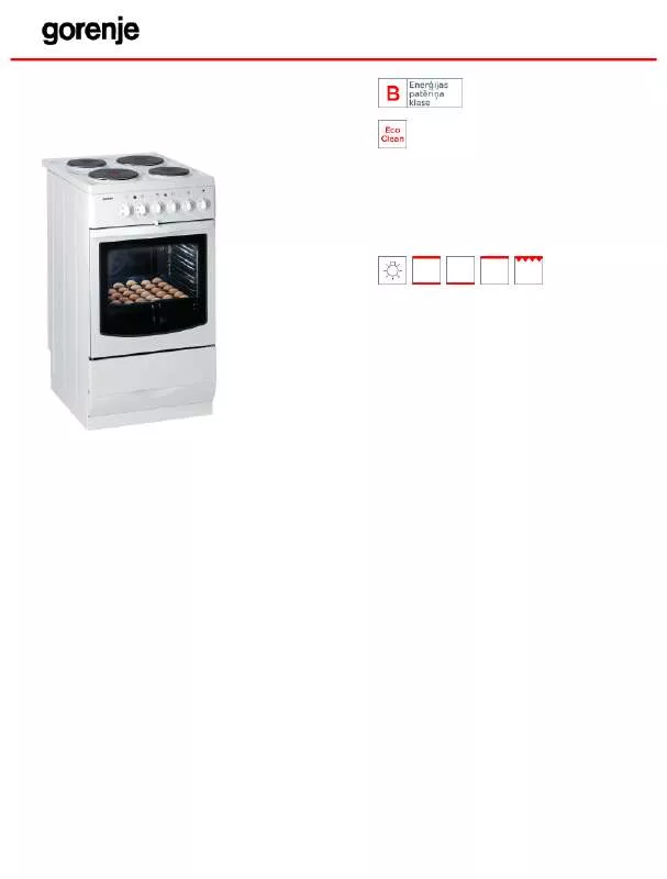 Mode d'emploi GORENJE E234W