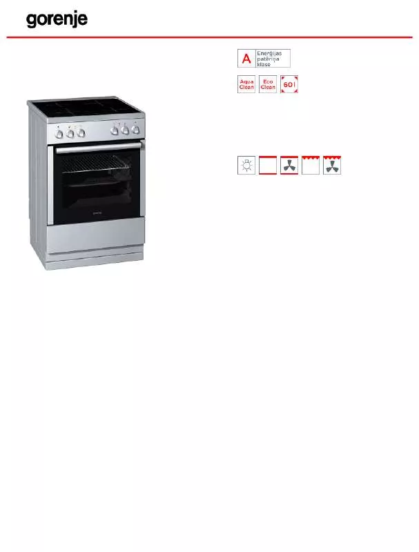 Mode d'emploi GORENJE EC65121AX