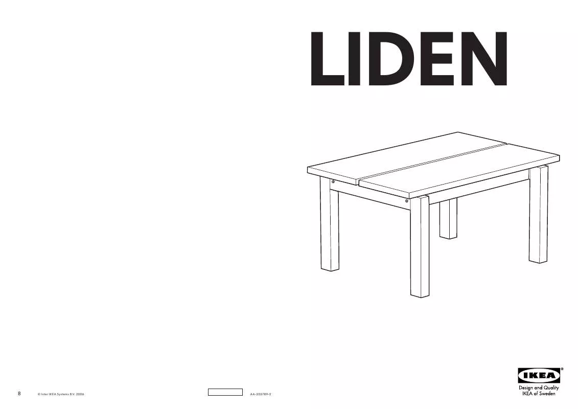 Mode d'emploi IKEA LIDEN