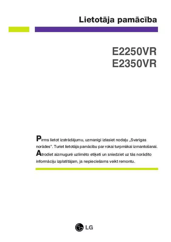 Mode d'emploi LG E2350VR