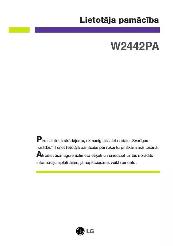 Mode d'emploi LG W2442PA