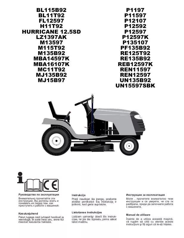 Mode d'emploi MCCULLOCH M115T92