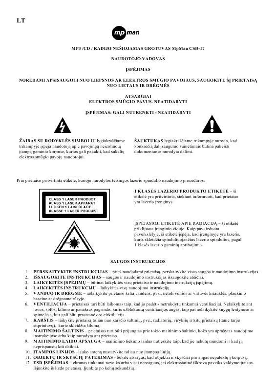 Mode d'emploi MPMAN CSD 17