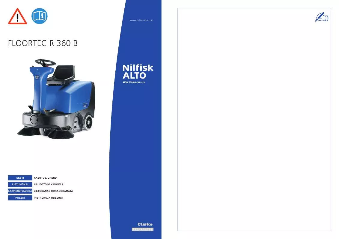 Mode d'emploi NILFISK FLOORTEC R 360