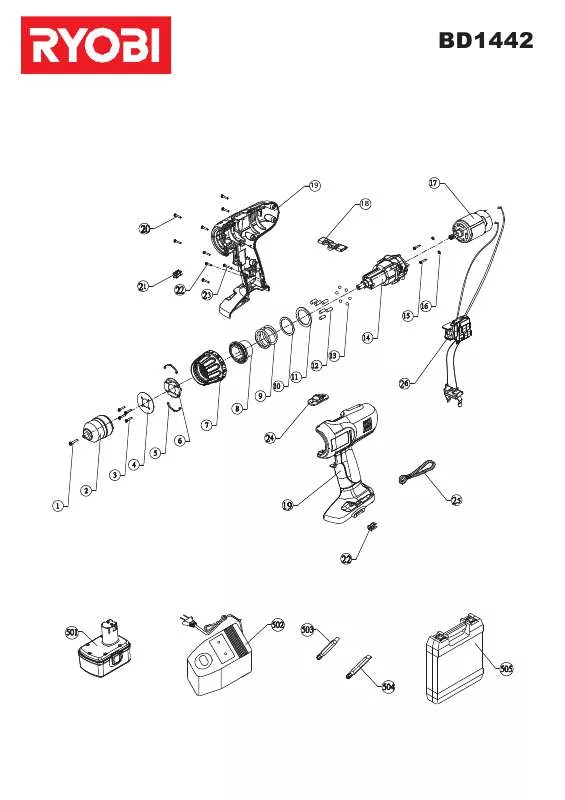 Mode d'emploi RYOBI BD1442