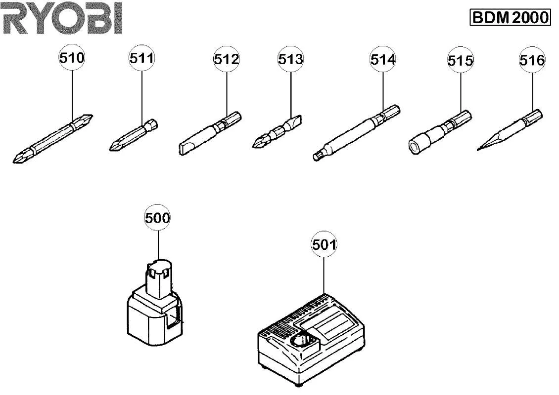 Mode d'emploi RYOBI BDM2000