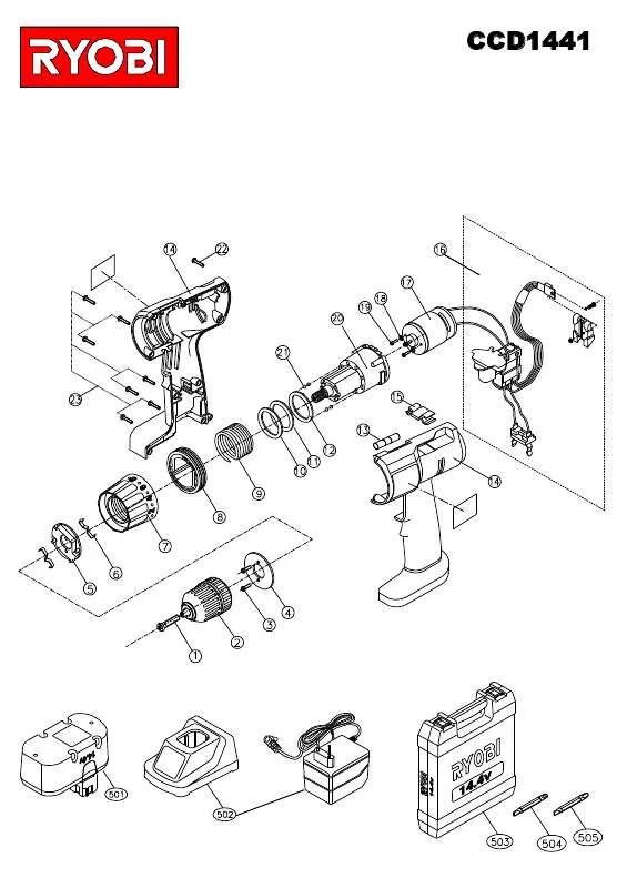 Mode d'emploi RYOBI CCD1441