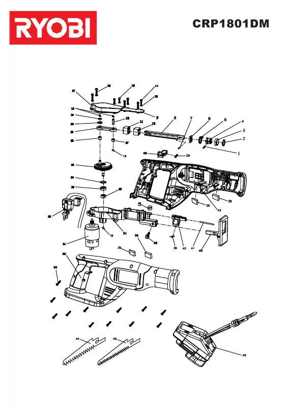 Mode d'emploi RYOBI CRP1801DM