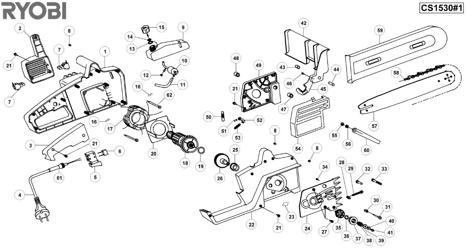 Mode d'emploi RYOBI CS1535-1