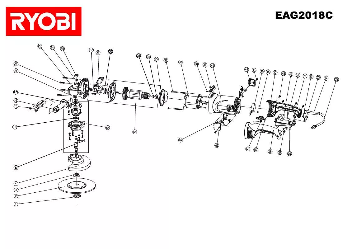 Mode d'emploi RYOBI EAG2018C