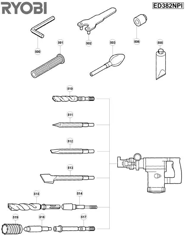 Mode d'emploi RYOBI ED382NPI