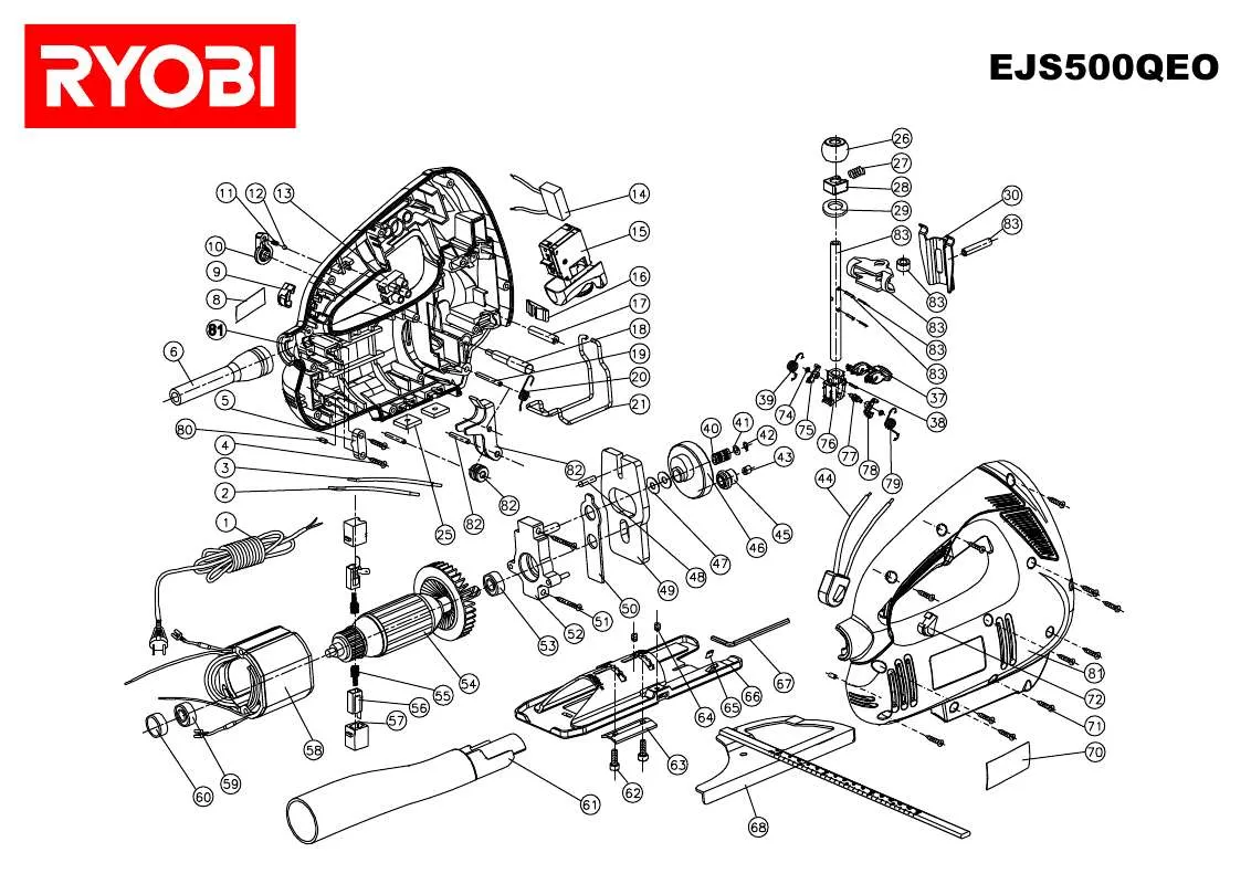 Mode d'emploi RYOBI EJS500QEO