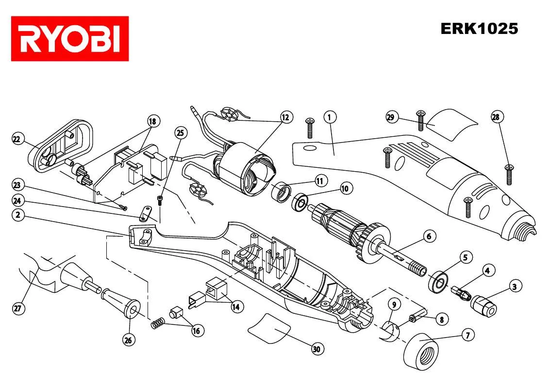 Mode d'emploi RYOBI ERK1025