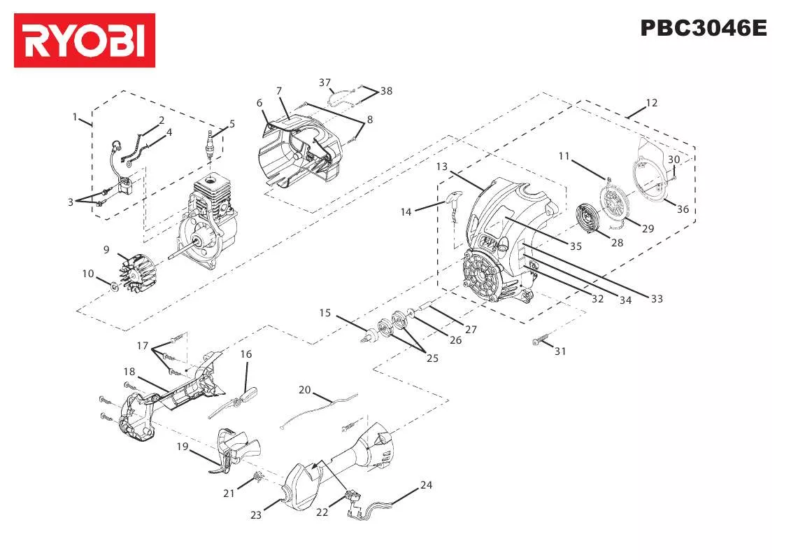 Mode d'emploi RYOBI PBC3046E