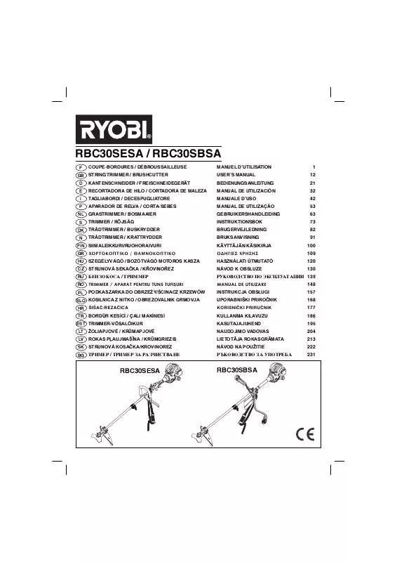 Mode d'emploi RYOBI RBC30SESA