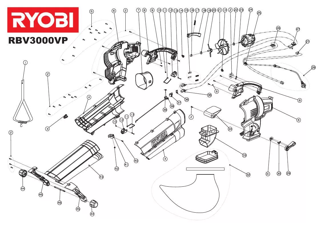 Mode d'emploi RYOBI RBV3000VP