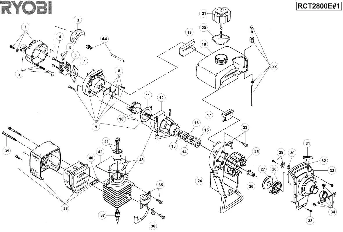 Mode d'emploi RYOBI RCT2800E-1