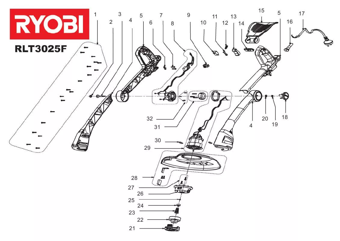 Mode d'emploi RYOBI RLT3025F