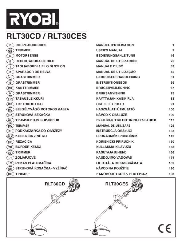 Mode d'emploi RYOBI RLT30CES