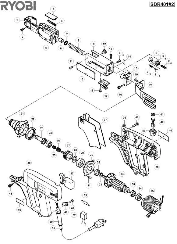 Mode d'emploi RYOBI SDR401-2