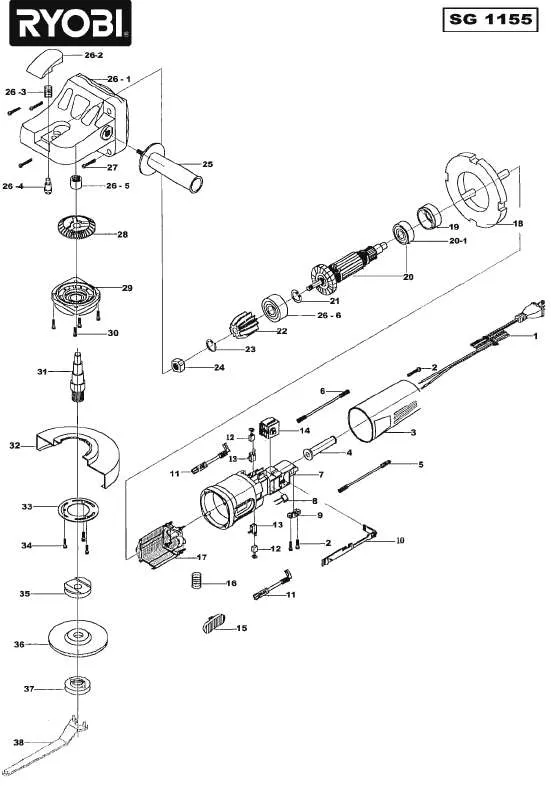 Mode d'emploi RYOBI SG 1155